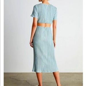 Drew Cutout Twist Midi Dress, Who What Wear, Light Blue, size large